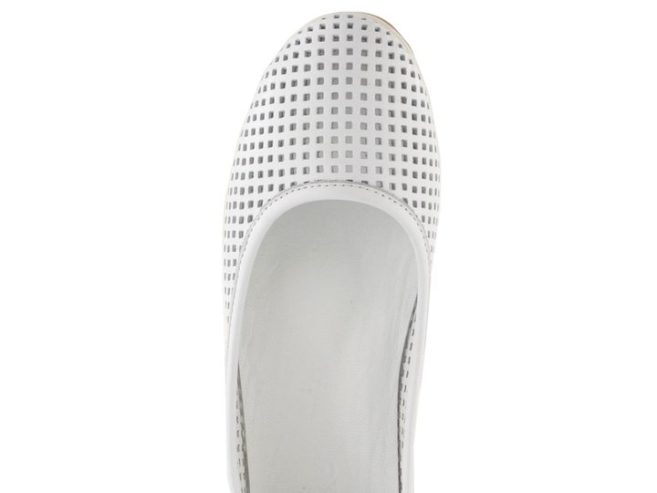 Looke perforované baleríny Carrolin white L0601_03