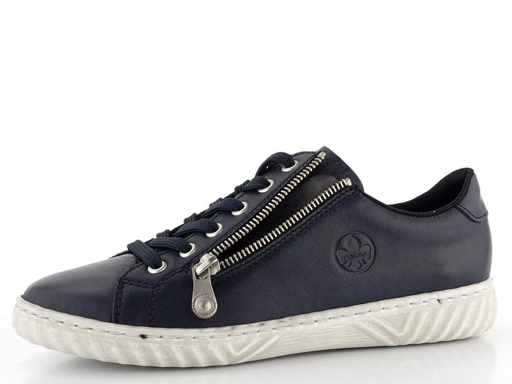 Rieker poltopánky so zipsom tmavo modré N0900-14