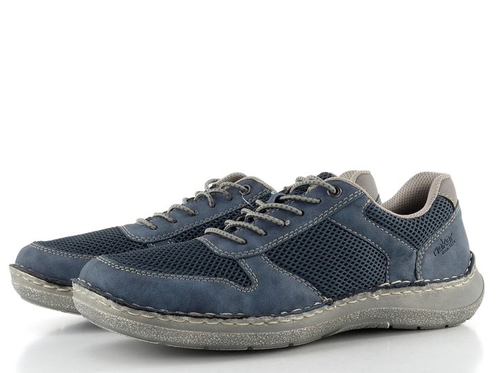 Rieker širšie pánske nazúvacie poltopánky denim 03089-14