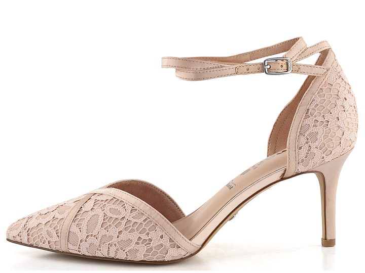 Tamaris lodičky s kotníkovým páskem Rose Macramee 1-24414-20