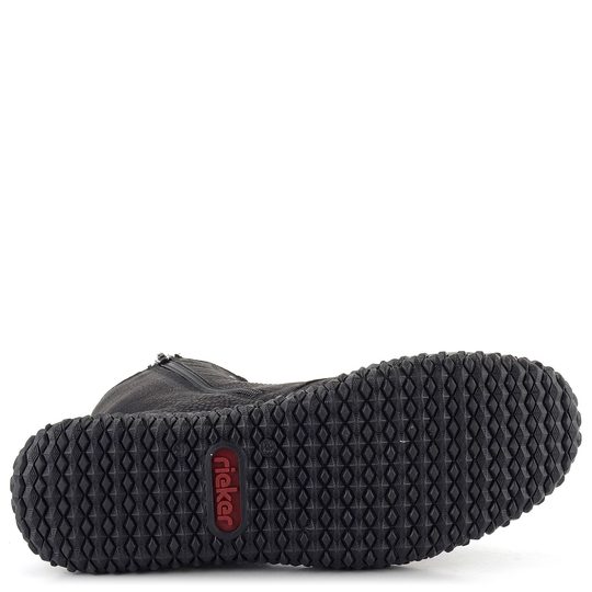 Rieker kotník s ozdobným nápisem černý Z4218-00