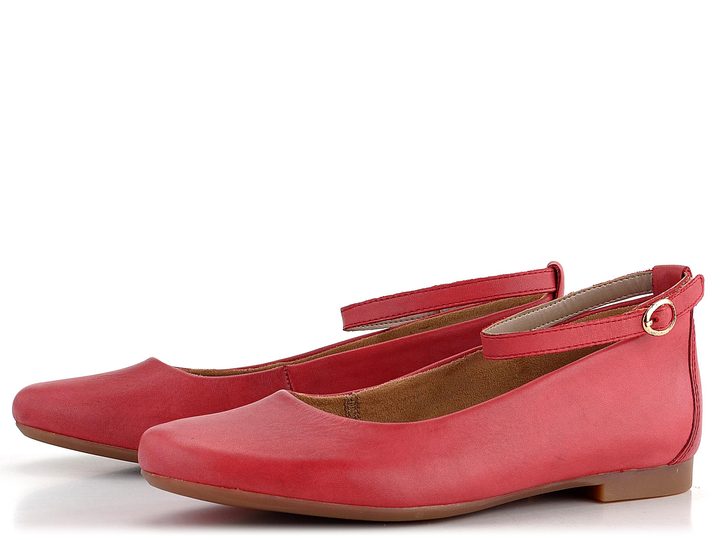 Remonte červené baleríny s kotníkovým páskem D0K03-33