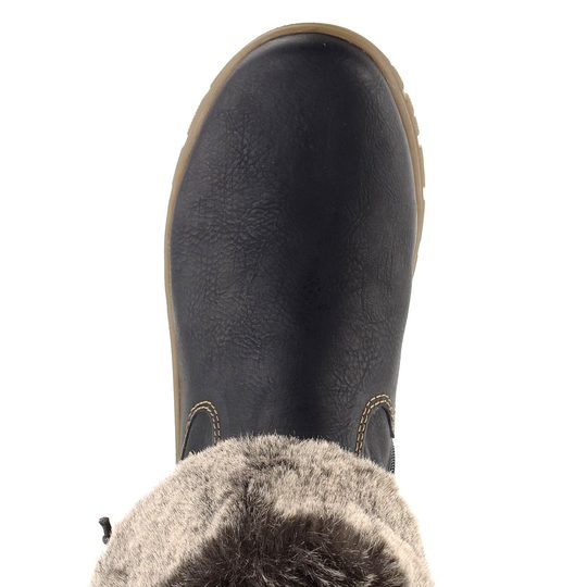 Remonte vyhrňovacie poločižmy s membránou čierne D0E70-01