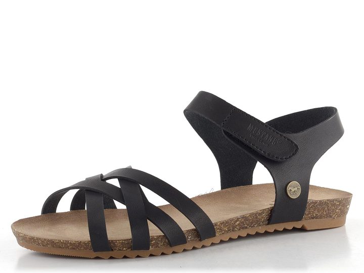 Mustang páskové sandály černé 1307-811-009