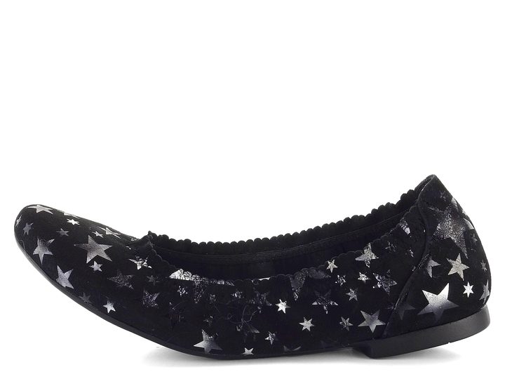 Barton černé balerínky se stříbrnými hvězdami 1969