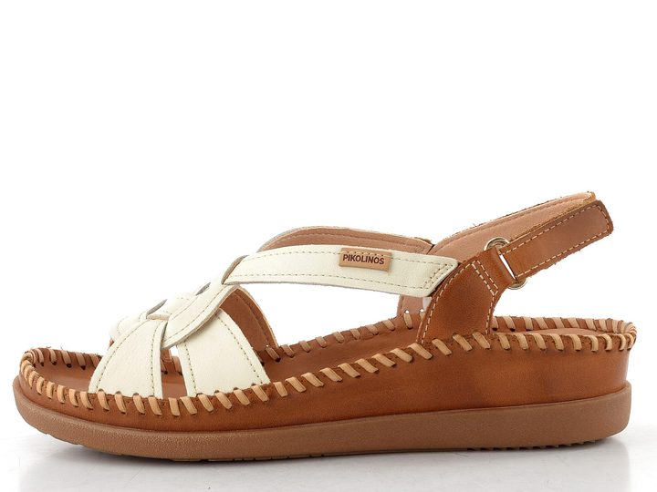 Pikolinos sandály s proplétanými  pásky Cadaques nata W8K-1839C2