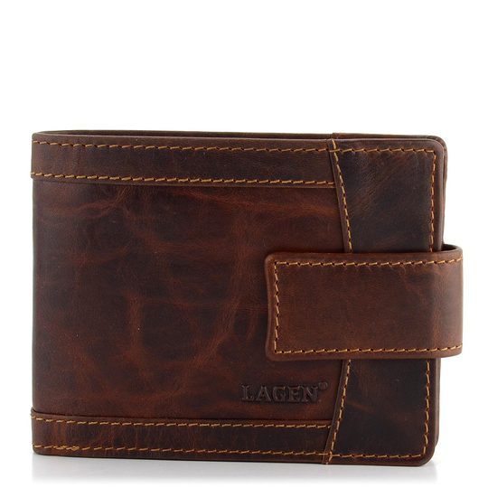 Pánská peněženka se zápinkou stínovaná hnědá V-05/M