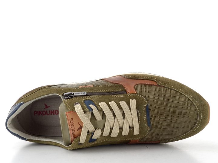 Pikolinos pánské šněrovací polobotky Liverpool kaki M2A-6292SEC1