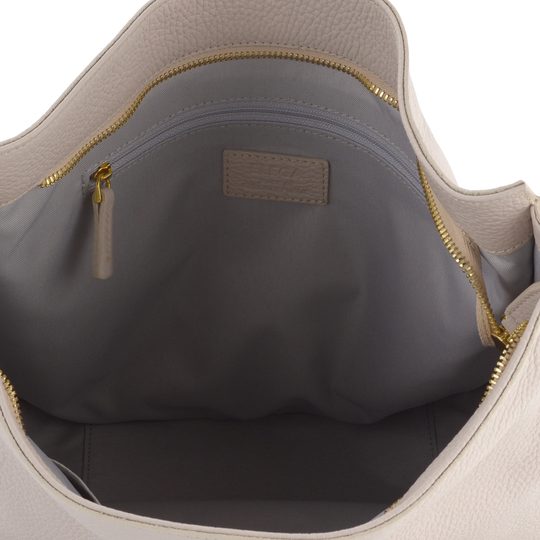 Elega kožená kabelka gondola smetanová 68906_769_Z