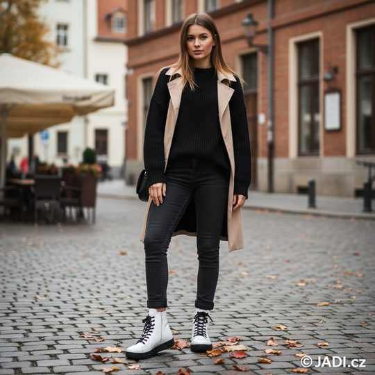 Looke lakovaný bílý kotník Domenique L0770-30