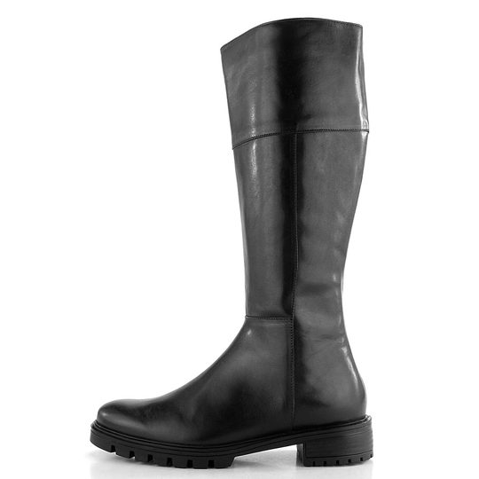 Ara černé kožené kozačky Tulsa Schwarz 12-29502-01