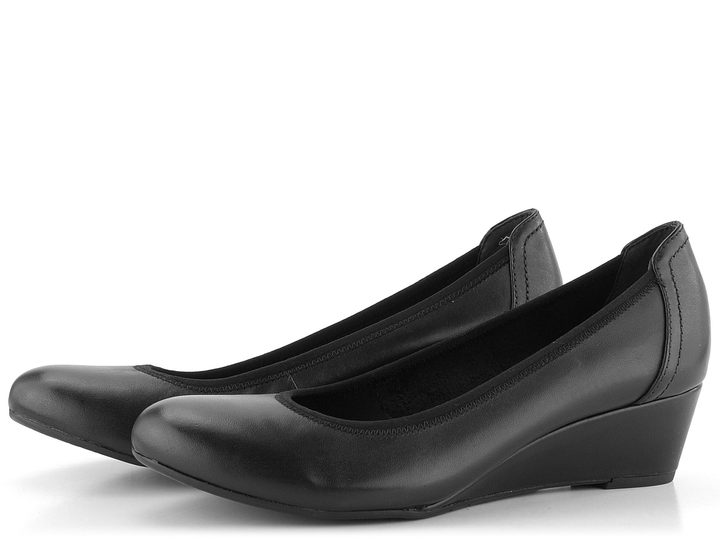 Tamaris lodičky na klínu Black 1-22320-41