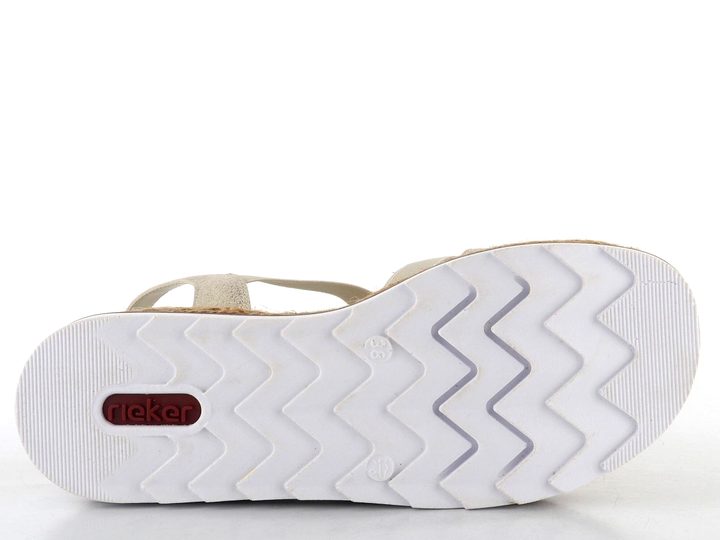 Rieker sandále na kline béžové V7949-90