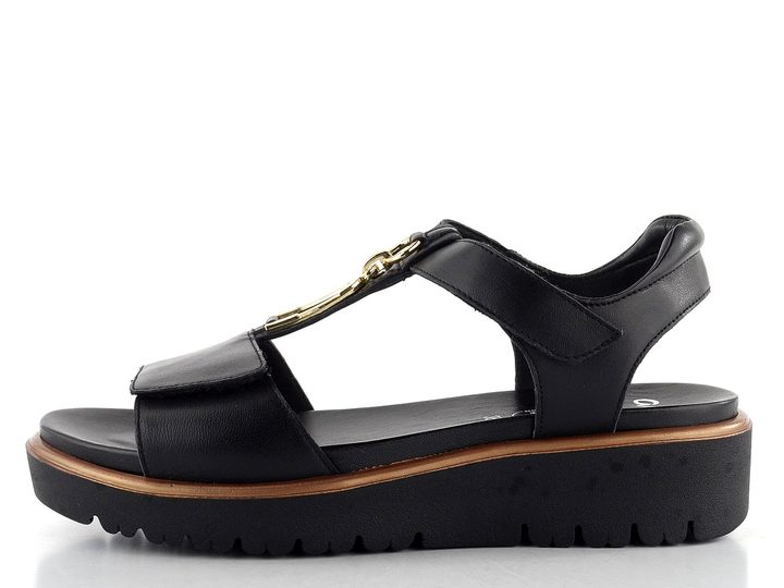 Ara sandály na platformě s klínkem Bilbao černé 12-33515-01