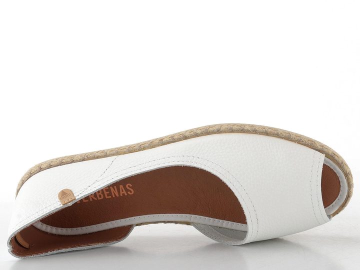Verbenas vykrojené espadrilky s otevřenou špičkou Cruz blanco 0300521073