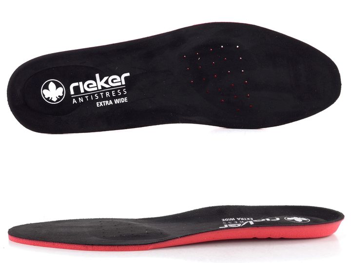 Rieker čierne šnurovacie poltopánky so zipsom a membránou N1301-01