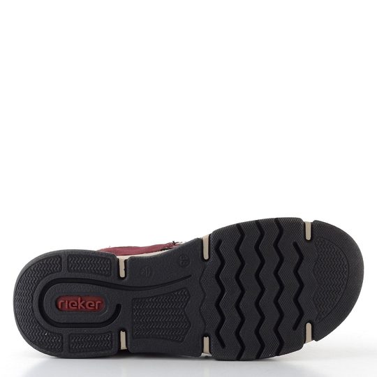 Rieker šněrovací kotník se zipem červený 45960-35