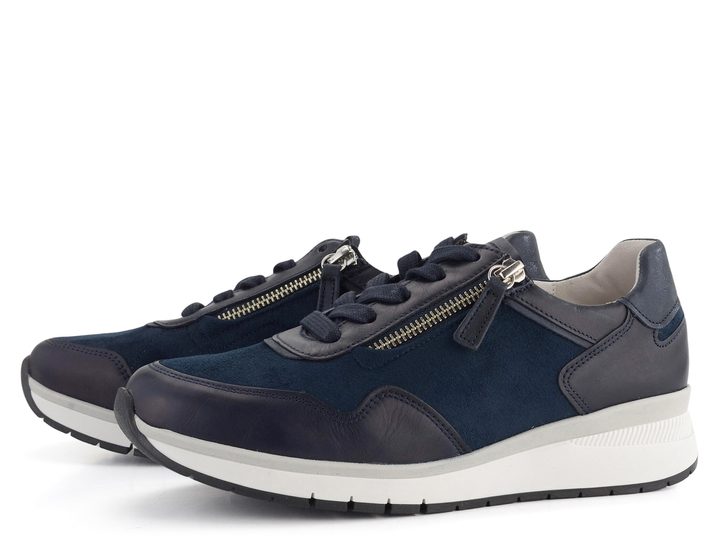 Gabor široké tenisky so zipsami tmavo modré 46.308.66
