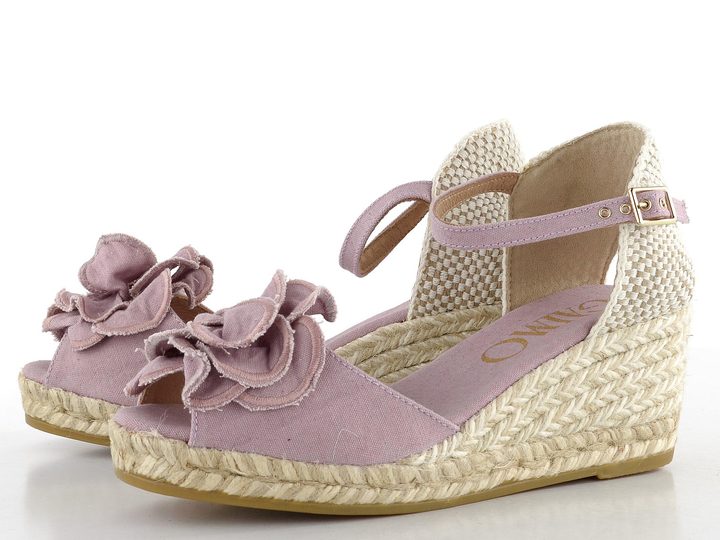 Gaimo sandály na klínu Yalena pique summ rosapalo