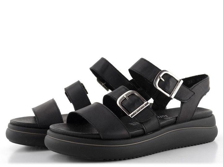 Remonte černé sandály na platformě D0L50-00