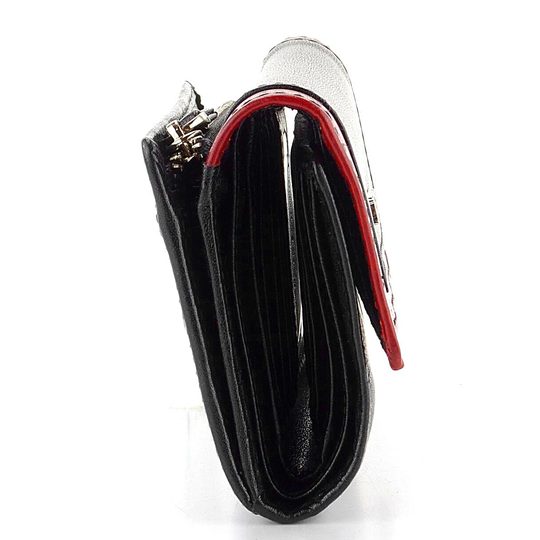 Dámská kožená peněženka černá/červená BLC/4390/419