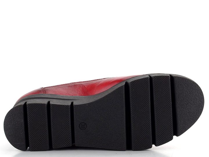 Barton polobotky na klínu červené 24-2548