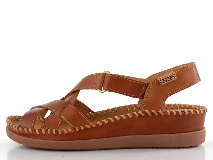 Pikolinos sandále s kríženými pásikmi Cadaques Brandy W8K-0741