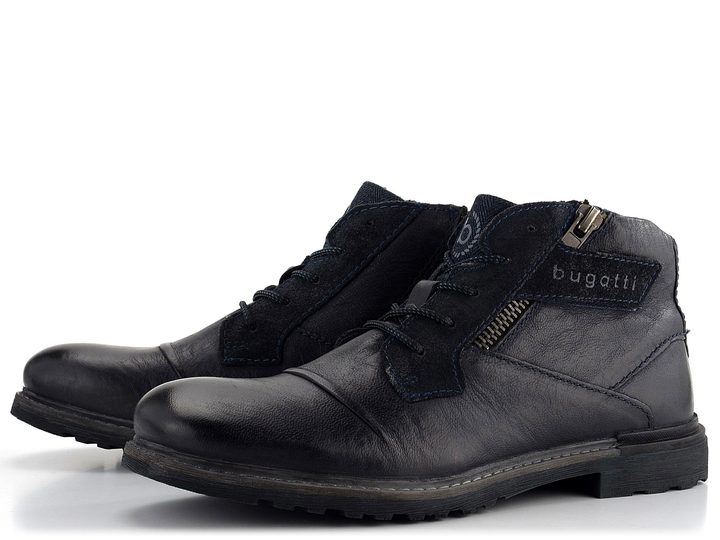 Bugatti pánský kotník se zipem tmavě modrý 321-A0U34-3200