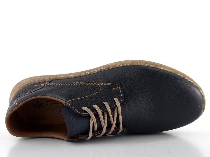 Rieker pánske šnurovacie poltopánky tmavo modré 10402-14