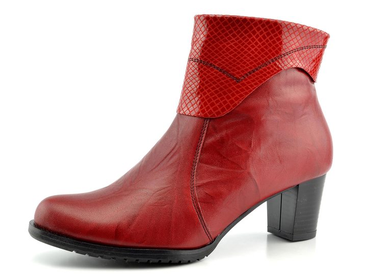 Barton členkové topánky s "límčekom" červené