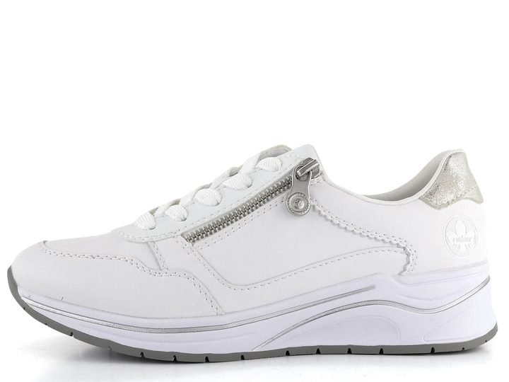 Rieker tenisky se zipem bílé N9501-80