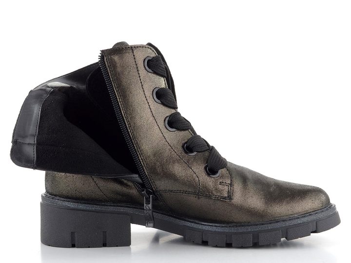 Ara šněrovací kotník Dover metalický Magma/Schwarz 12-23126-11