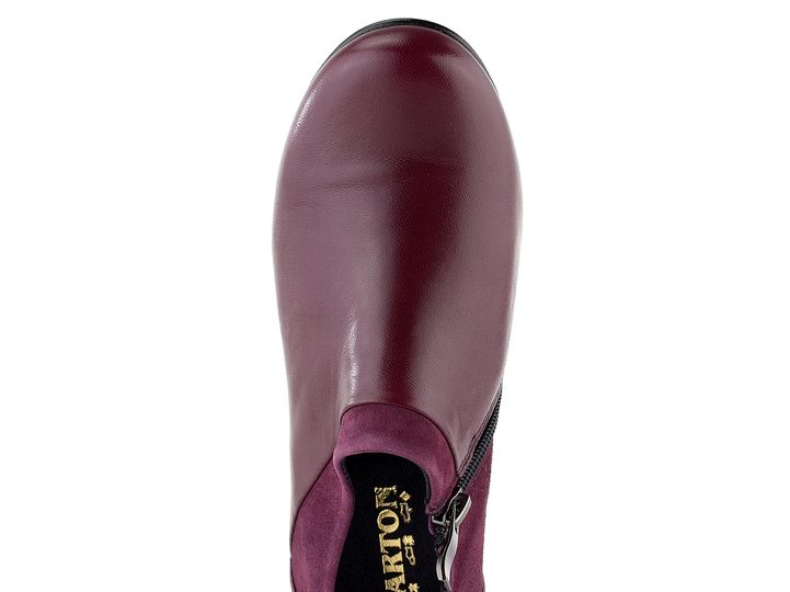 Barton dámské elegantní polobotky na podpatku merlot 13.22