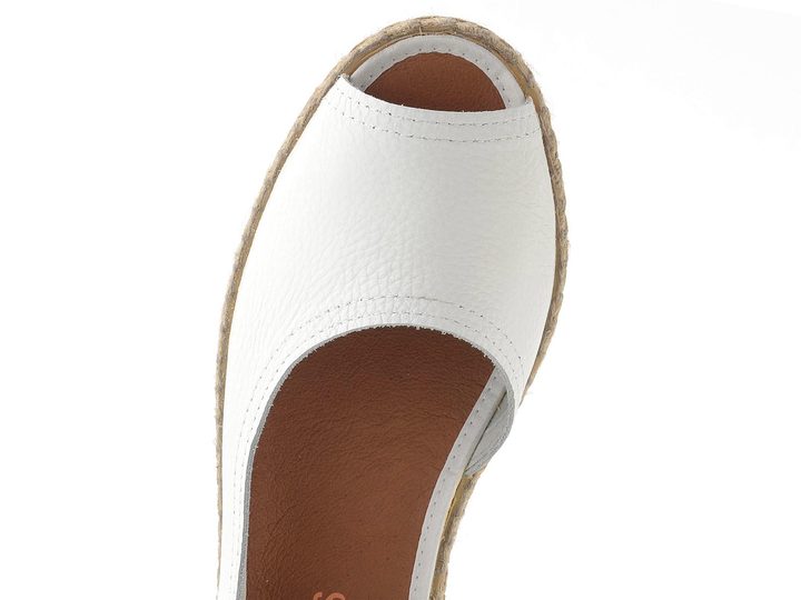 Verbenas vykrojené espadrilky s otevřenou špičkou Cruz blanco 0300521073
