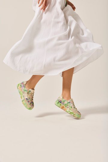 Rieker Sport tenisky na platformě zelené/multi M7711-91