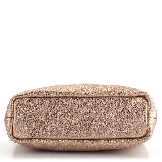 Elega mini kabelka metalická růžovozlatá/zlaté kování 69790