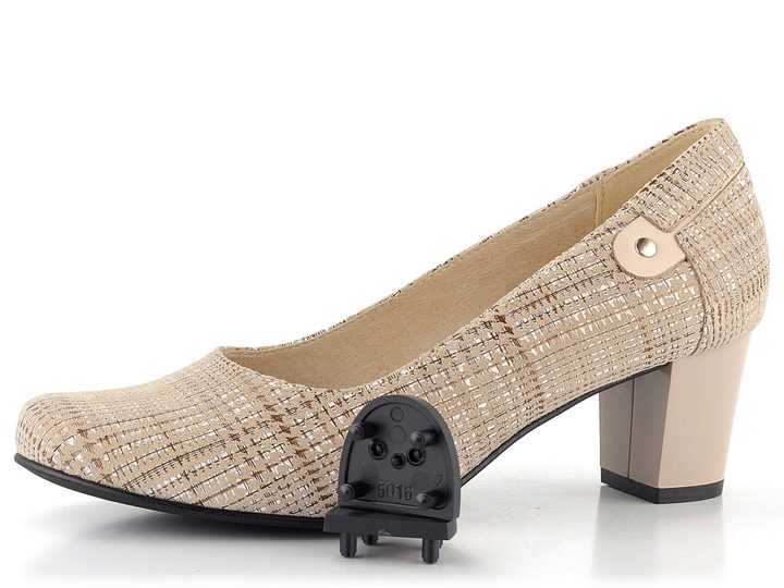 Barton lodičky béžové s potlačou 2414