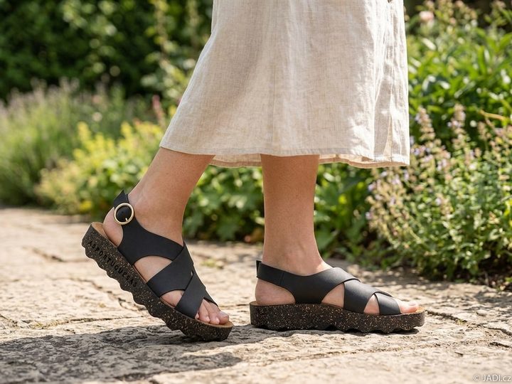 Asportuguesas sandály Cusk black P018278000