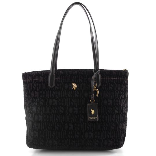 U.S. POLO ASSN. textilní shopper kabelka se vzorem black/dark BIU269353WZCP05