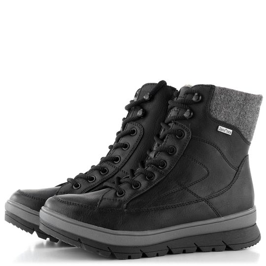 Jana šněrovací zimní kotník s membránou Black 8-26271-29