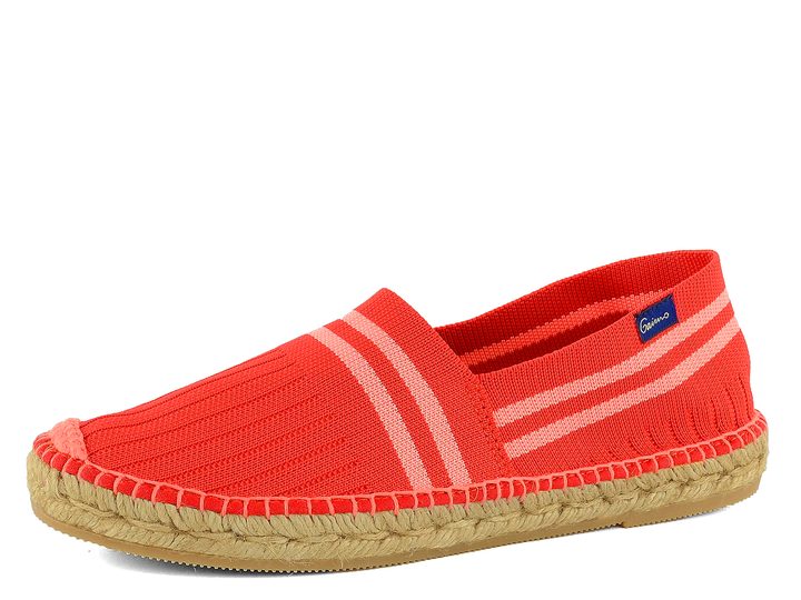 Gaimo Espadrilles mokasíny s prúžkami Atria Rojo