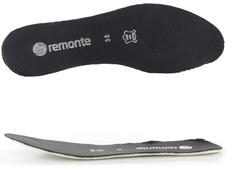 Remonte černé šněrovací polobotky s hrubou podešví a podpatkem D8601-01