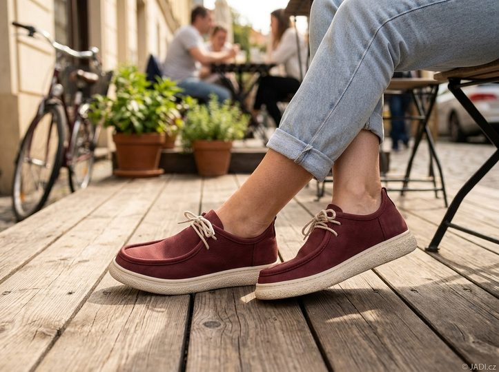 Looke šnurovacie poltopánky Isabeau burgundy L1161_08