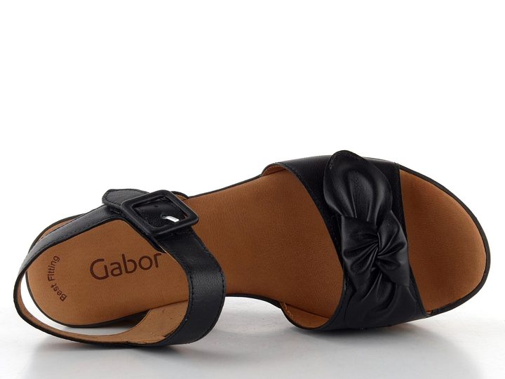 Gabor sandále na kline čierne 64.653.27