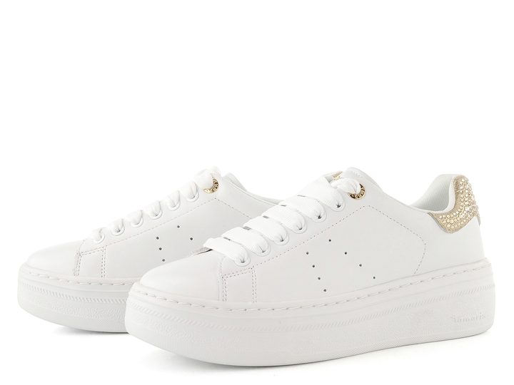 Tamaris tenisky na platforme white/champagne 1-23755-45