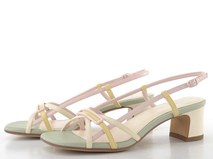 Tamaris páskové sandály na podpatku mint combi 1-28366-46