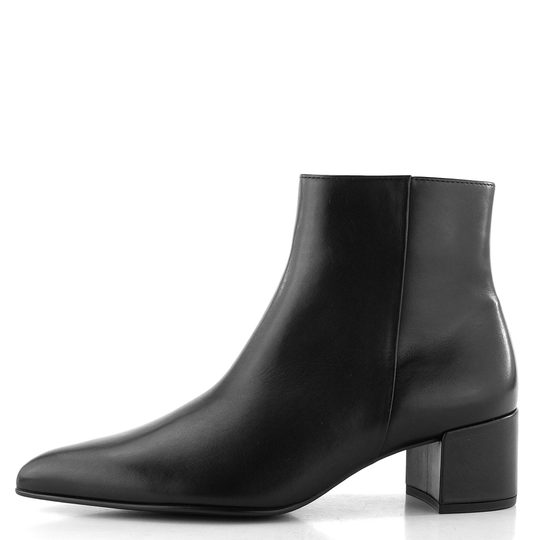 Högl elegantní hladký kotník na podpatku černý 0-104703-0100