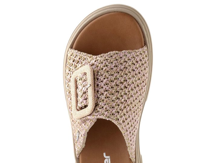 Rieker pantofle se sponou pink-multi V3053-90