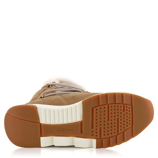 Geox kotník s kožešinkou a membránou Falena ABX tobacco D16HXC02285C6777