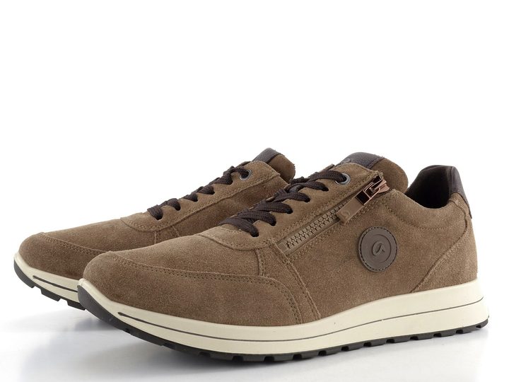 Ara širší pánské tenisky kožené Matteo Sezam/Amarone 11-24505-05